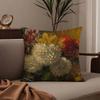 Beautiful Oil Painting Flowers Pillow Case Anti-dustmite Pillowcase Invisible zipper silky short plush Sofa cushion cover