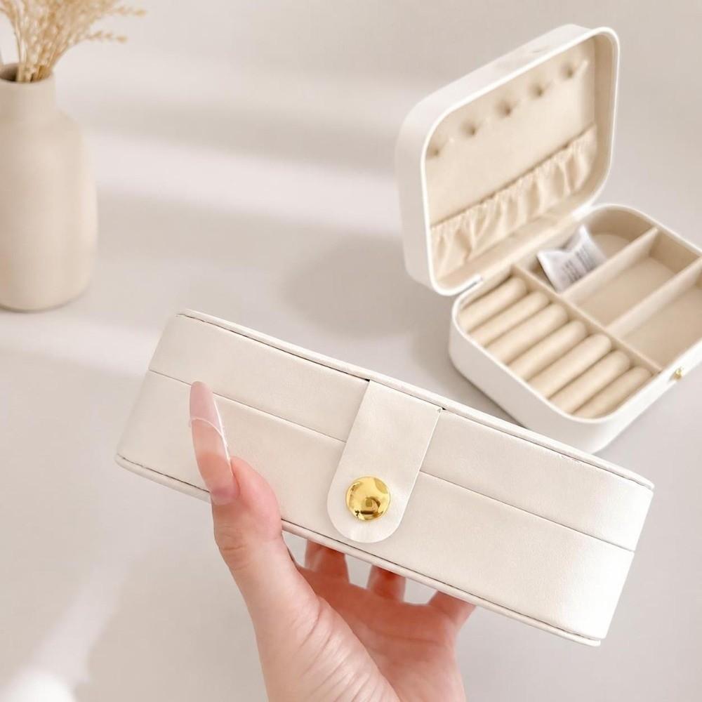 Cartoon Rabbit Cat Jewelry Storage Box PU Leather Portable Jewelry Box  For Home Storage