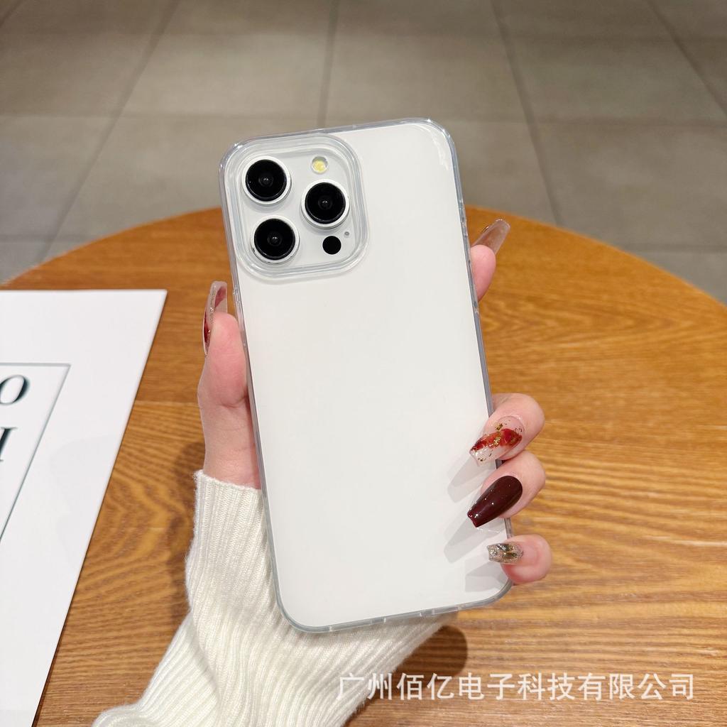 Applicable to Apple 15 large hole feather yarn mobile phone case iphone14 water ripple imd glacier material painted protective case