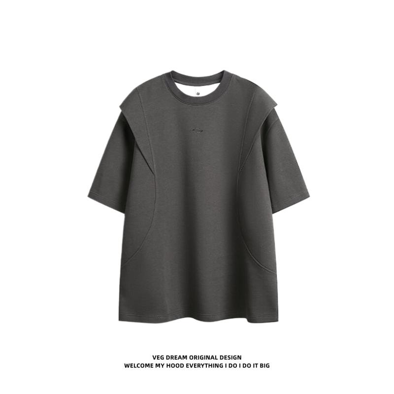 Summer Men's Casual Short Sleeve Simple Fashion Trend Retro Round Neck Slim Fit Pullover Casual Short Sleeve T T-shirt