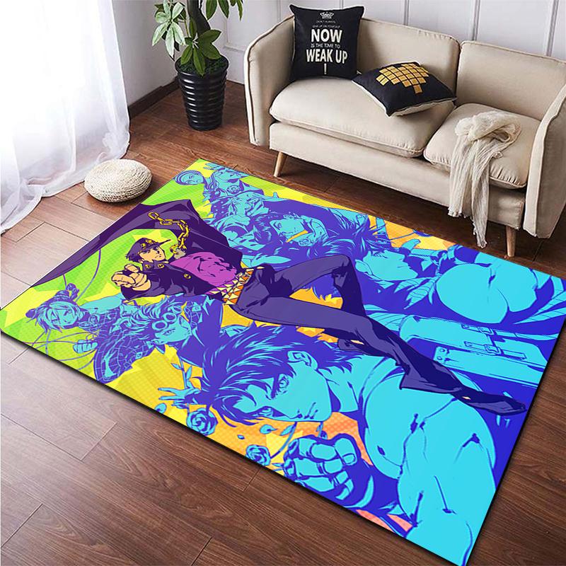 Jojo's Bizarre Adventure Carpet for Living room,Non Slip BATHROOM mat,Portable Lightweight Picnic Mat,bedroom Decor Rug