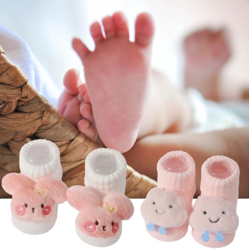 Baumwollstricksocken für Babys mit Zeichentrickfiguren Unisex Babysocken Cartoon-Themenstricksocken für Jungen Mädchen