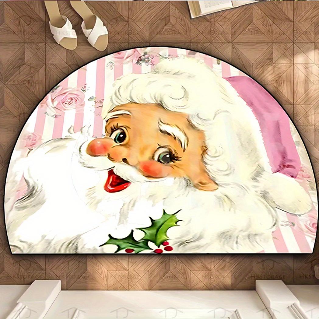 Kerstklokken Krans Deurmat voor Entree Keuken Slaapkamer Woonkamer Balkon Terras Feestelijke Vloerdecoratie Antislip Wasbare Vloerkleed 60x90cm-Felt