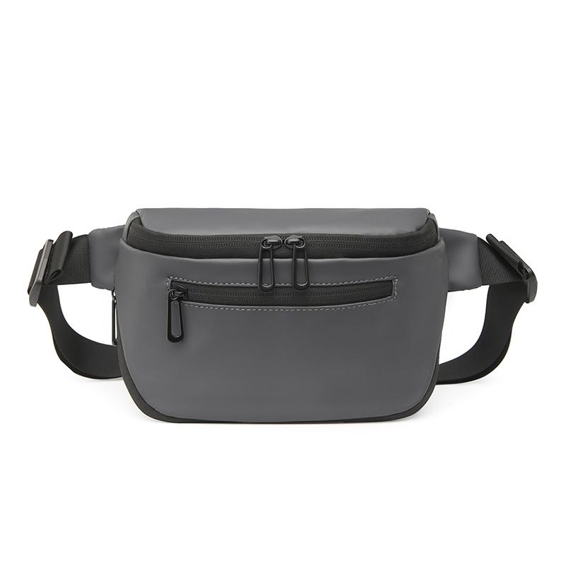 

Нагрудная сумка, спортивная сумка через плечо, мужская поясная сумка большой вместимости на одно плечо серый