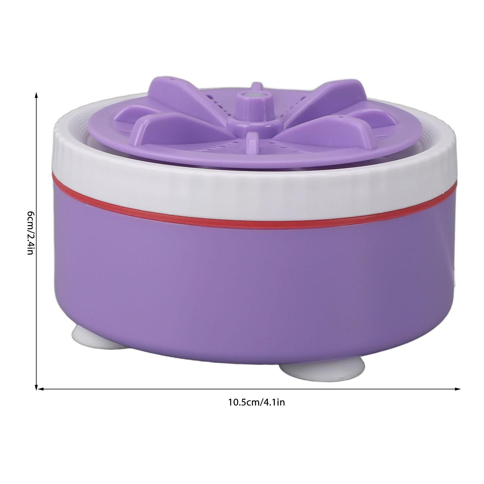 

Мини-турбо стиральная машина с регулируемым временем стирки, многофункциональная, с питанием от USB, портативная мини-турбо стиральная машина для мытья мелкой одежды и посуды фиолетовый