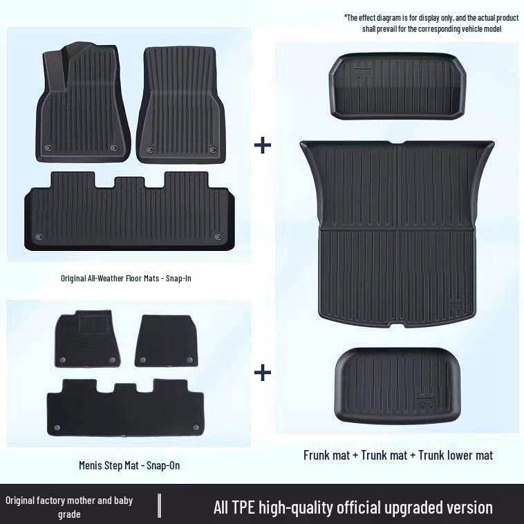 Tesla Model 3/Y Full Surround TPE Floor Mat - Interior Modification Accessories
