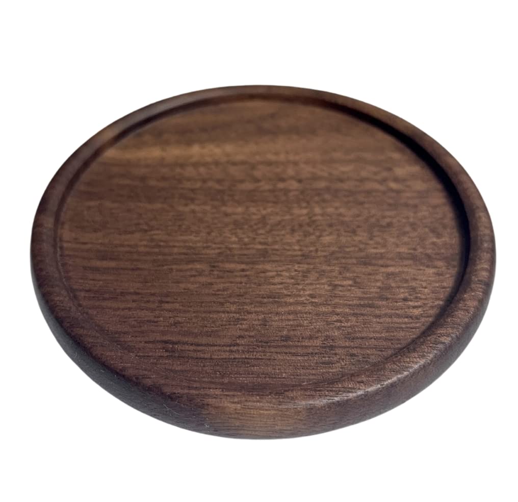 tallnext Stylish Walnut Wood Coasters, Set of 4