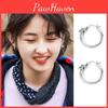 Small And Unique Silver Needle Heart-shaped Ear Cuff Earrings For Women 2021 New Fashionable Summer Jewelry