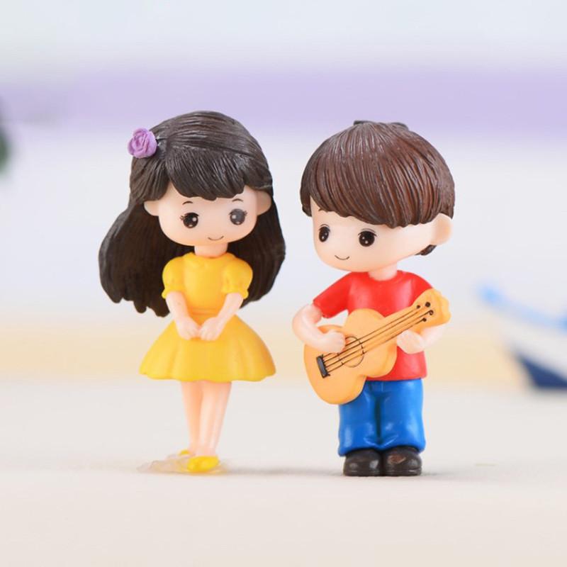 Lovers Couple Miniature Mini Doll DIY Terrarium Figurines Fairy Garden Decor Valentine's Day Gift Home Accessories