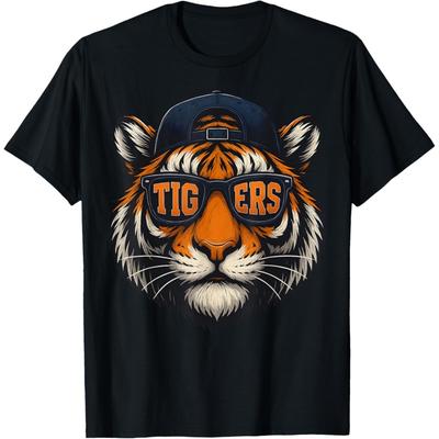 Cool Tigers Sunglasses Animal Graphic Gift For Men Women T-Shirt