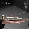 Zen Old Man Fishing Boat Incense Holder - Japanese Style metal Incense Burner Ash Catcher Meditation Decor Unique Ornaments 7