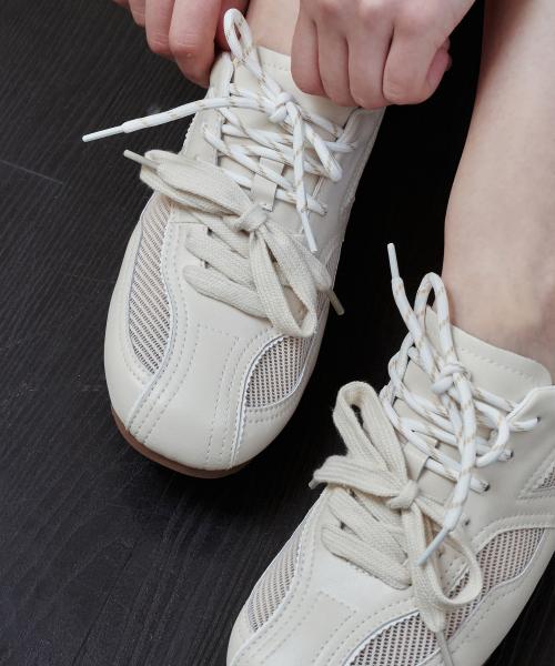 [Witthia] Real Suede Double Bow Sneakers [WBLC58510]