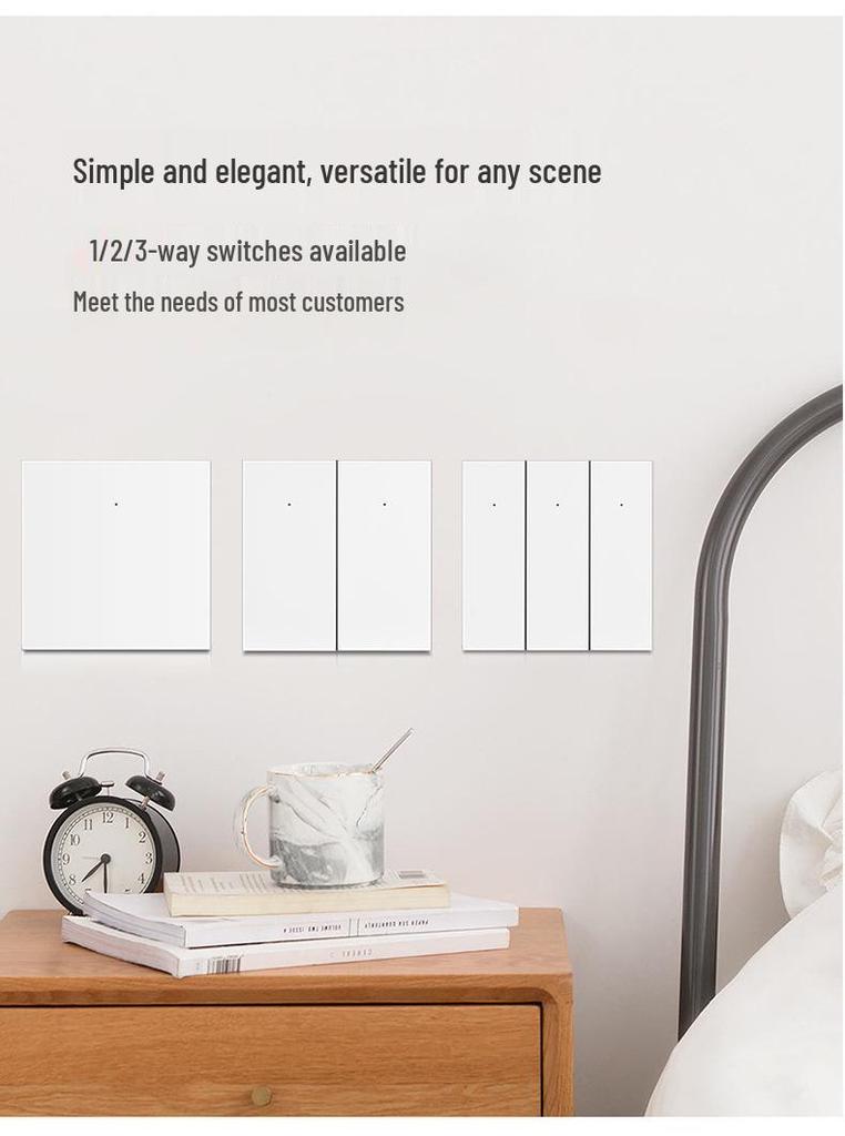 Graffiti WiFi Smart Switch Control Panel with Google, Alexa, Xiaoai, Tmall Integration