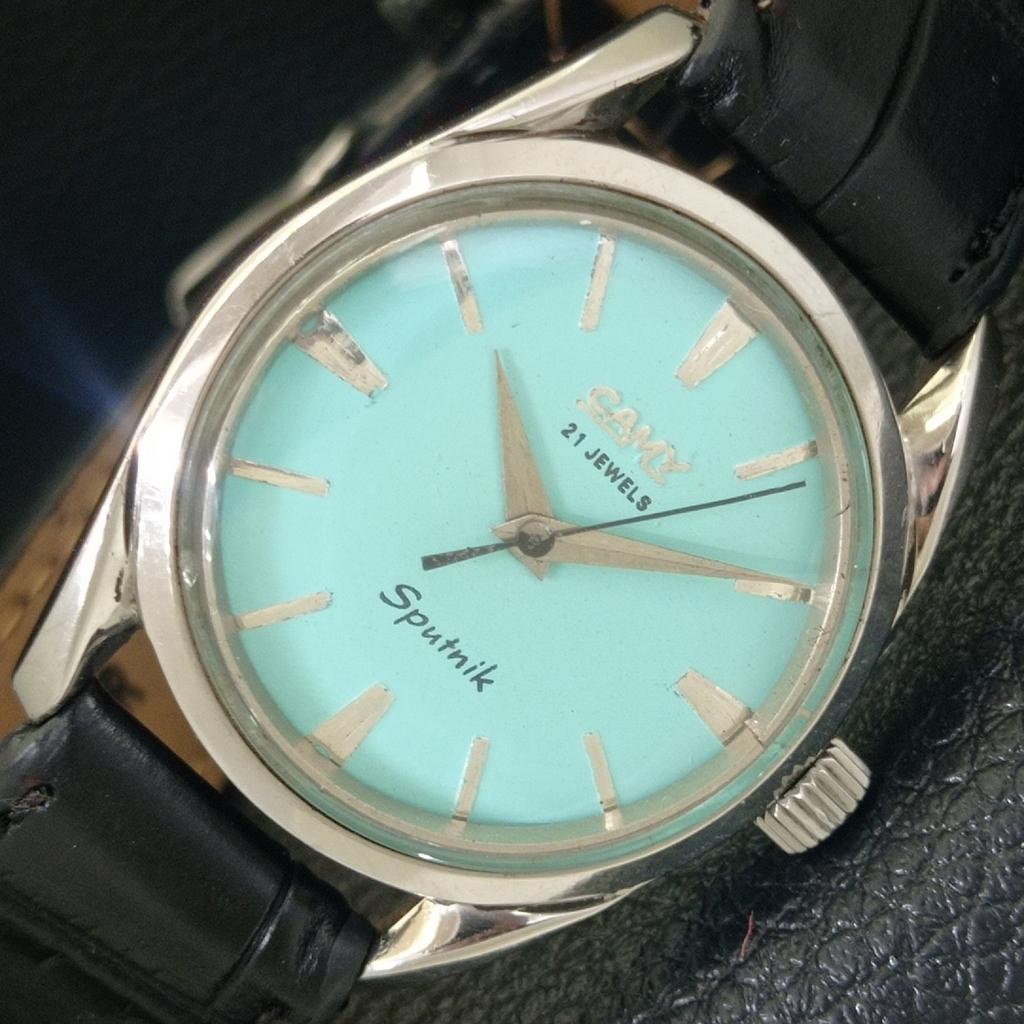 

ВИНТАЖНЫЕ CAMY SPUTNIK С РУЧНЫМ ЗАВОДОМ ШВЕЙЦАРСКИЕ МУЖСКИЕ ЧАСЫ С МОРСКИМ ЗЕЛЕНЫМ ЦИФЕРБЛАТОМ a703025-1 R212-a703025