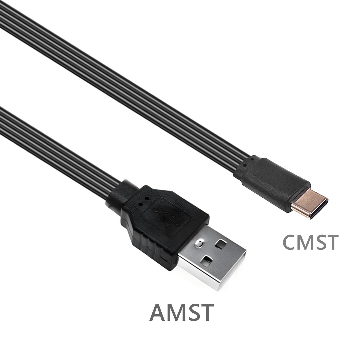 

USB-C Typ C Männlich BIS Unten Links Rechts Abgewinkelt 90 ° zu USB 2,0 Männlichen Daten Kabel USB Typ-c Flache Kabel 0,1 m/0,2m 10CM