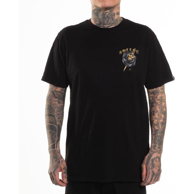 Sullen Men's Golden Tears Artist Series Tattoo Lifestyle Graphic Premium Short Sleeve Tee Black