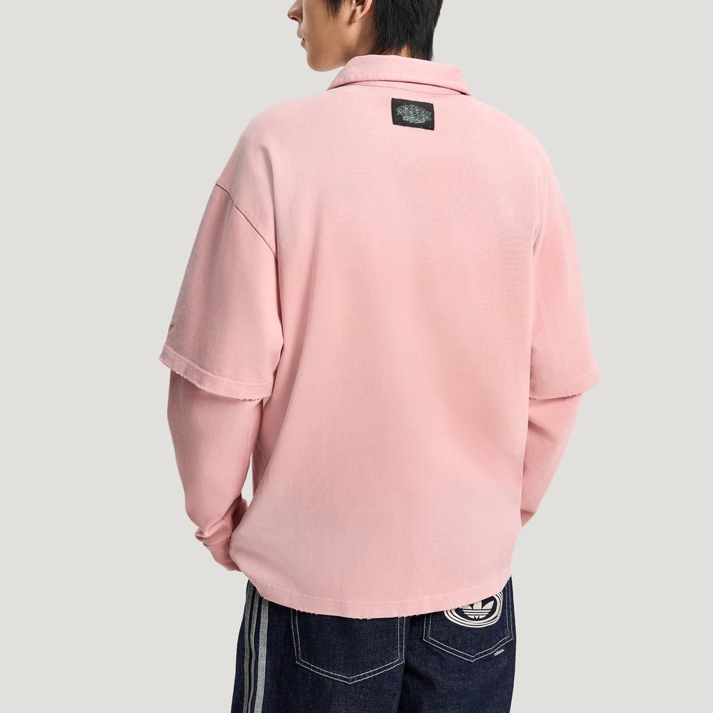 adidas Originals FW25 2-In-1 Long Sleeve Knit Loose Fit Polo Shirt Men Tops KR5054