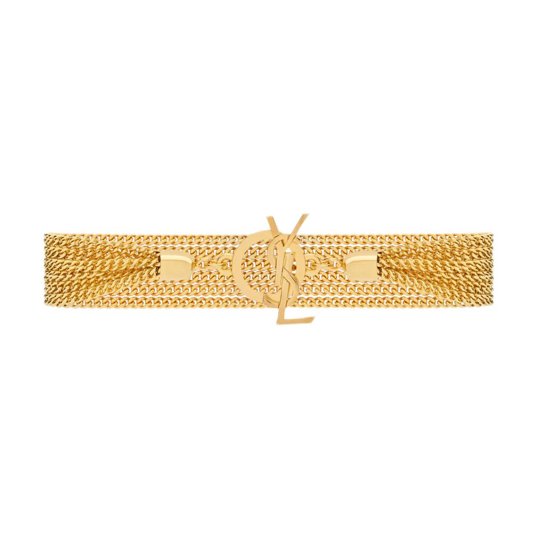 

Saint Laurent Multi-Chain Design Metal Bracelet Unisex Bracelets Gold 823404Y15008060 M