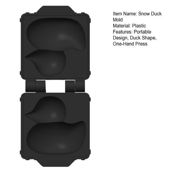 1/2/3Pcs Snow Duck Mold Maker Kids Mini Snowball Mold One-Hand Press Portable Small Snow Duck Toy
