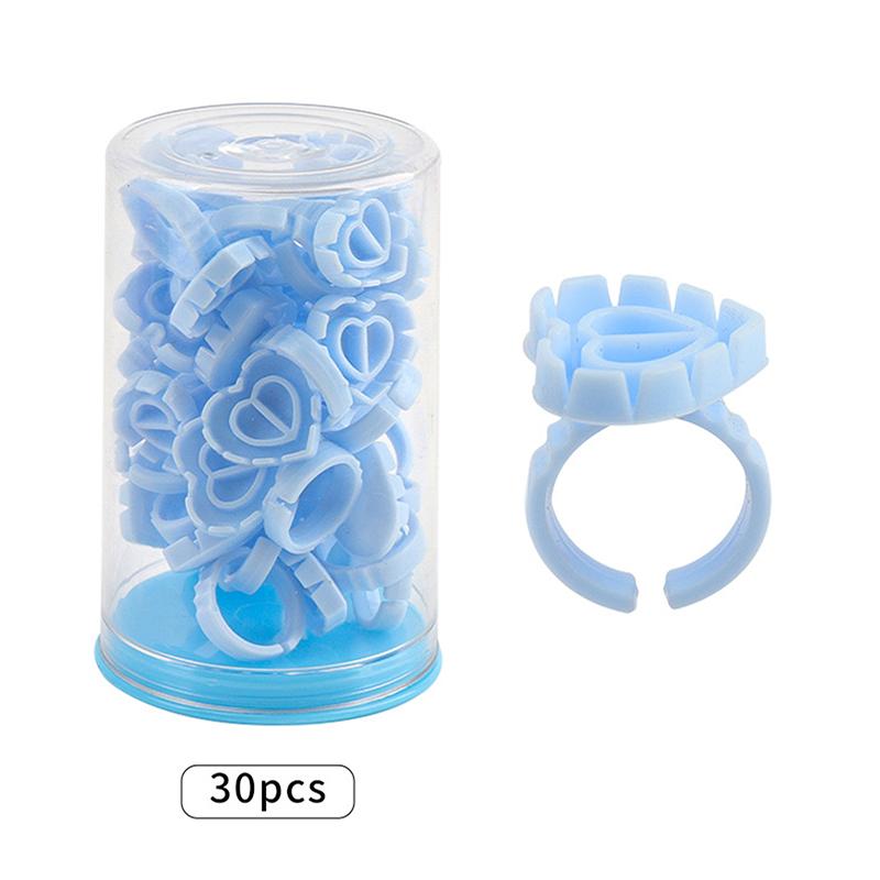 30Pcs/Box Disposable Eyelash Extension Glue Ring Cup Tattoo Pigment Holder Container Lash Tools