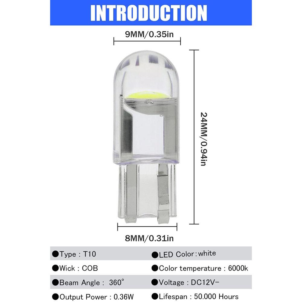 2pcs T10 LED Car Headlight Beads