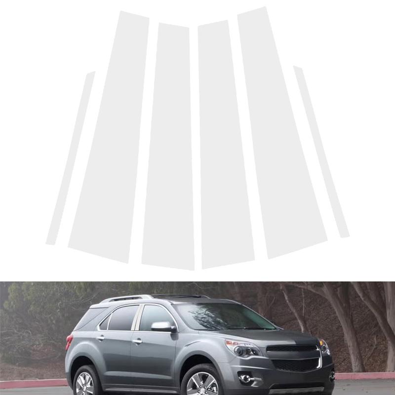 Silvery Car PC Material Pillar Post Cover Door Trim Window Molding Sticker Accessories Plate Fit For Chevy Equinox 2010-2017