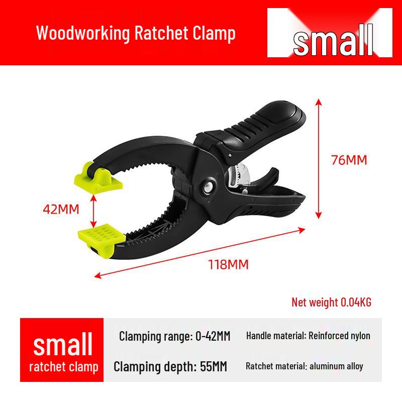 Quick Ratchet F-Clamp Set: Woodworking Clamps, Pliers, Pressure Plate, Tensioner, Complete F-Clamps Kit
