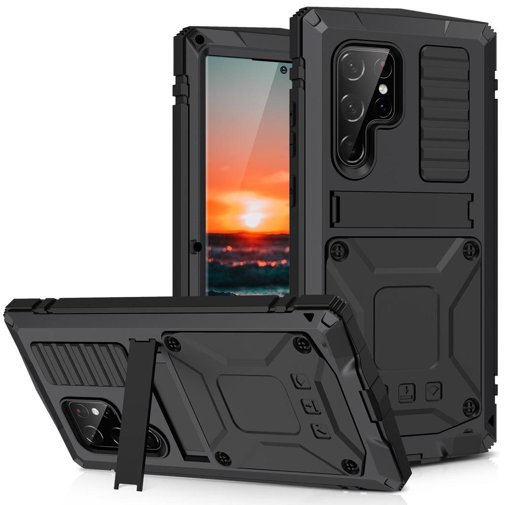 Matný ochranný kryt s plným krytím pro Samsung S23Ultra, S24, S22 - Kovový nárazuvzdorný kryt - Přeshraniční horký prodej