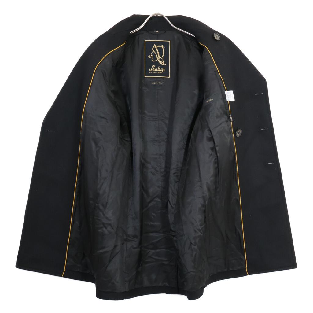 Sealup [Excellent Condition/Domestically Authorized] GENOVA Genoa Wool Melton Pea coat 46 blackUsed
