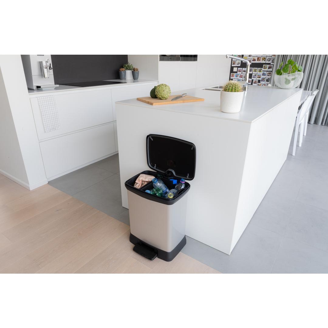 

Waste Bin With Pedal Curver Duo Decobin 10 18l Rect