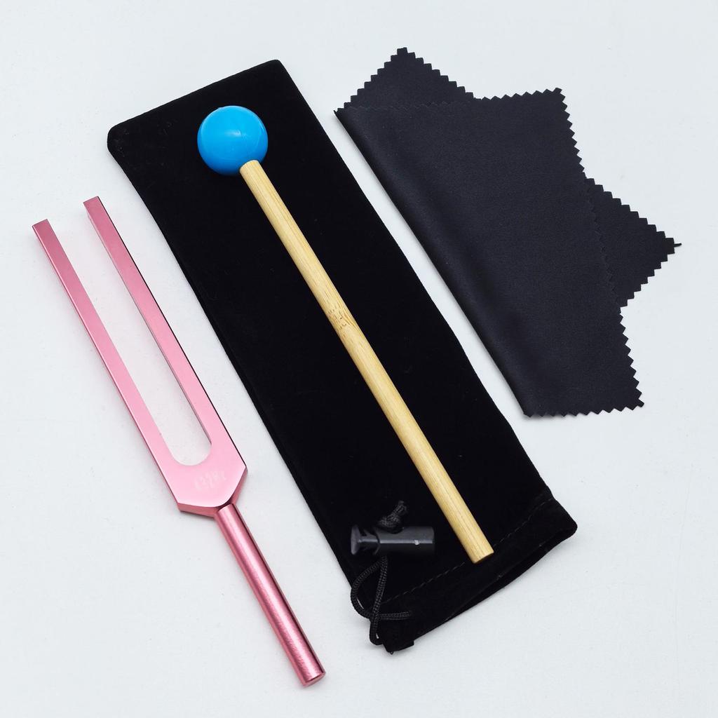 Gold 432HZ Aluminum Alloy Colored Tuning Fork with Triangle Shape.