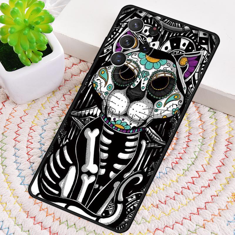 

Cute Day Of The Dead Skull Owl Phone Case for Samsung Galaxy note 10 pro S26 Ultra S23 S24 FE S25 S21 S22 PLUS shockproof Cove Galaxy S25 Ultra