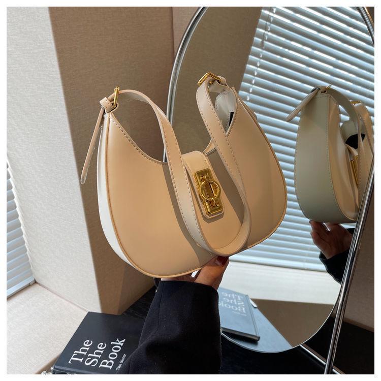 

2025 Summer Fashion: Women s White Crescent Handbag - Versatile, Stylish Shoulder & Crossbody Bag грязно-белый