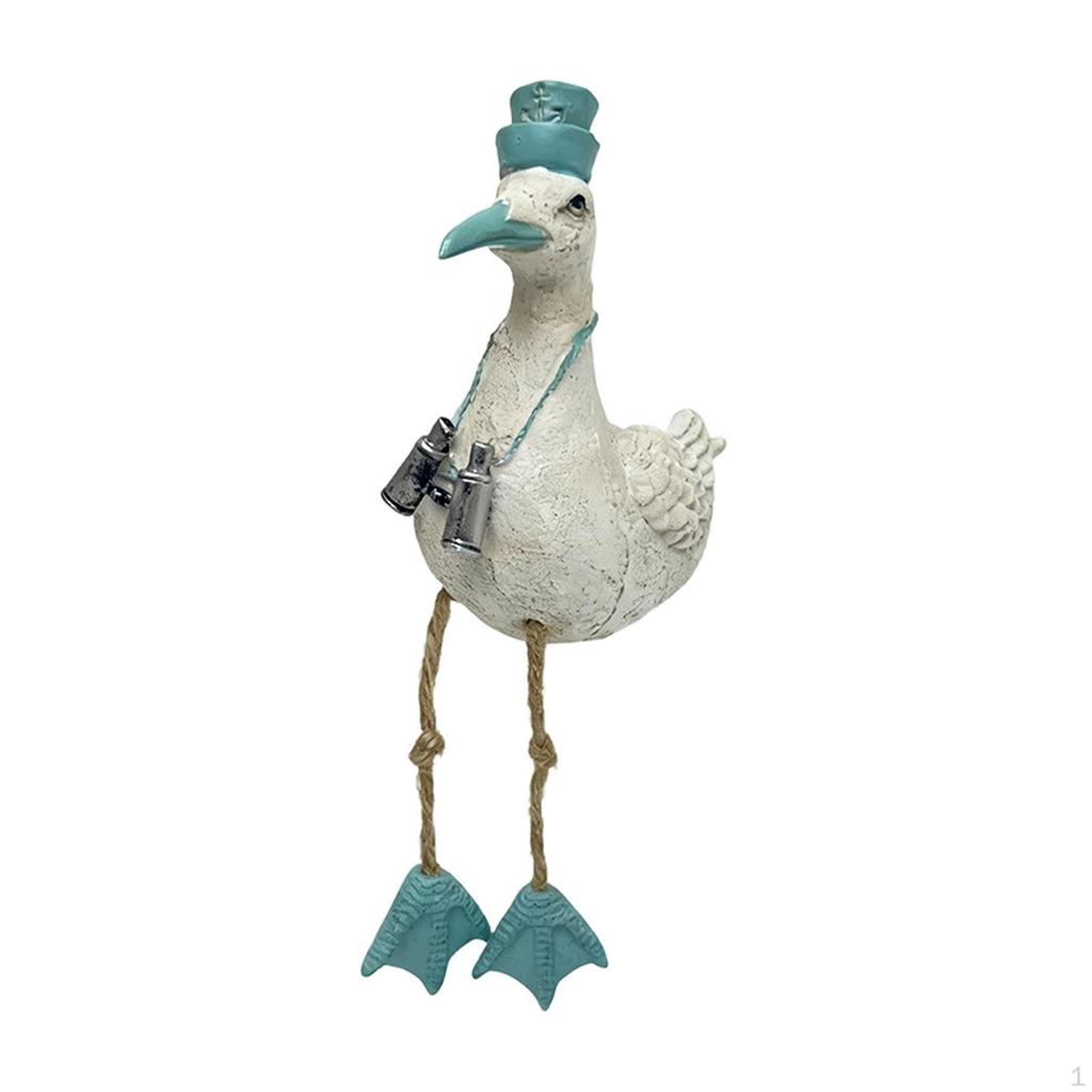 Seabird Statue Animal Sculpture Coastal Decor Nautical Resin Craft Beach Desktop Decoration Dangling