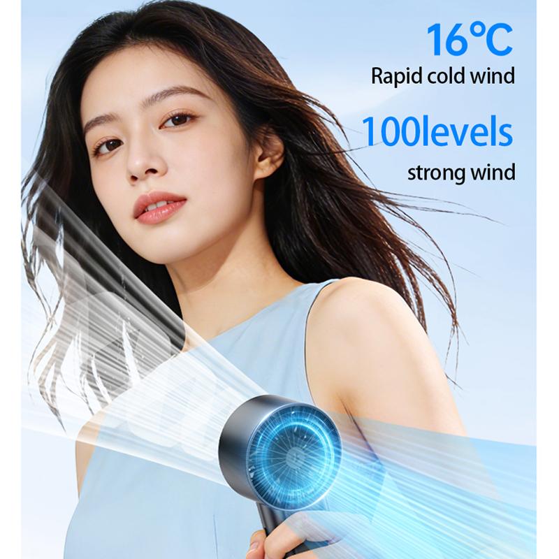 Digital Display Cooling Fan Handheld Cooling Fan 100 Level Speed Control Brushless Motor Type C Charging Outdoor Travel Fan