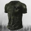 Pánská trička Léto 3d Vintage Horror Lebka Top Hip Hop Rock Streetwear Výstřih do O Tričko s krátkým rukávem Tričko nadměrné velikosti Pánské oblečení