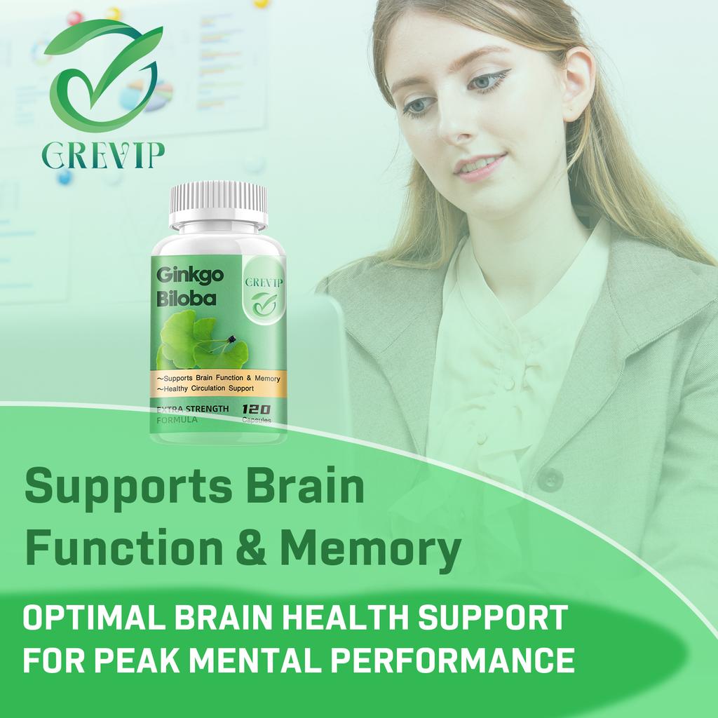 Ginkgo Biloba Extract Capsules, Natural Supplement, Easily Absorbed, Suitable for Adults.