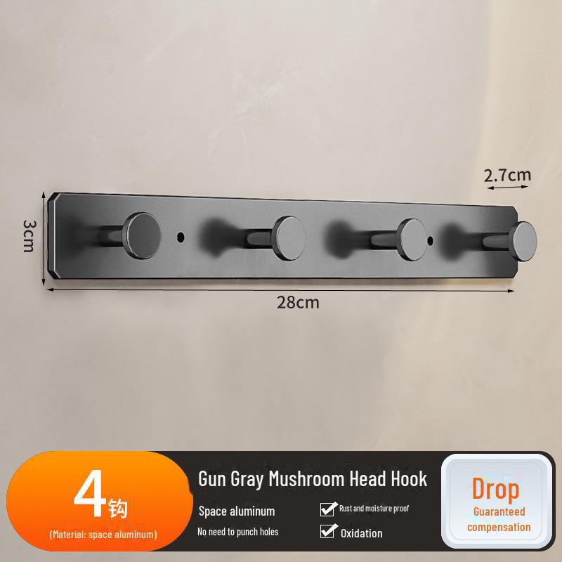 Punch-Free Strong Adhesive Wall Hooks for Kitchen and Bathroom