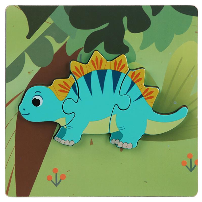 Wooden 3D Puzzle for Early Education: Infant & Toddler Intellectual Development, Hand-Eye Coordination Toy for 1-3 Year Old Boys & Girls