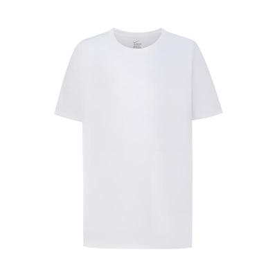 T-Shirt Sports Round Neck Pullover Simple Casual Short Sleeve Kids Tops White 820564-100