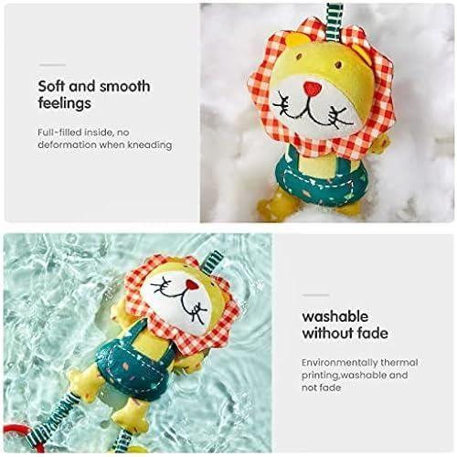 TUMAMA Jouets De Poussettes, 4 Pack Jouets Doux De Hochets Landau Animales, Peluche Bébé À Clip Pour Poussette, Pour 0,3,6,9,12 Mois