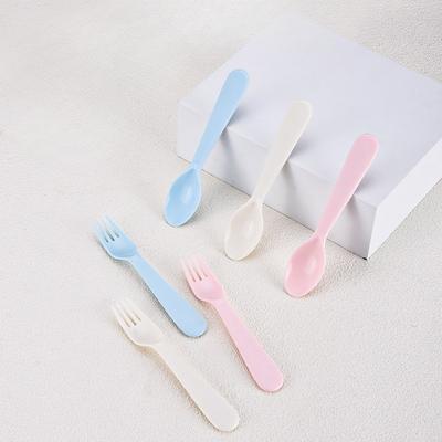 Plastic Spoons and Forks, Household Colorful Children's Teaspoons, Eating Spoons, Thick Soup Spoons, Dessert Spoons, Fruit Forks