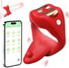 APP Control Vibrating Cock Ring Sex Toys for Men Penis Ring Tongue Design with 9 Vibration Modes Cockring Delayed Ejaculation