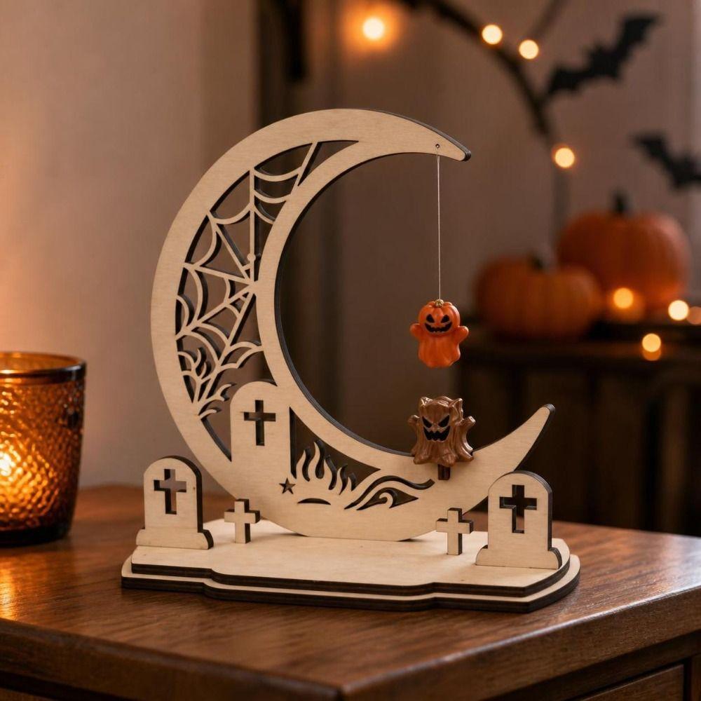 Dark Style Halloween Witch Magnetic Swing Figurine Holiday Indoor Home Decor