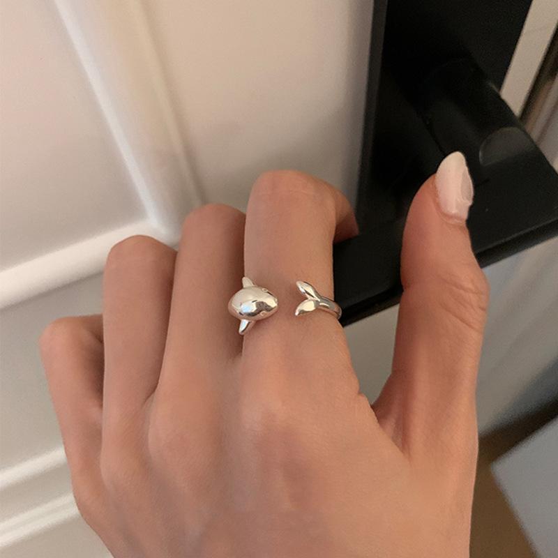 Cute Adjustable Dolphin Ring for Women - Trendy, Versatile, and Fashionable