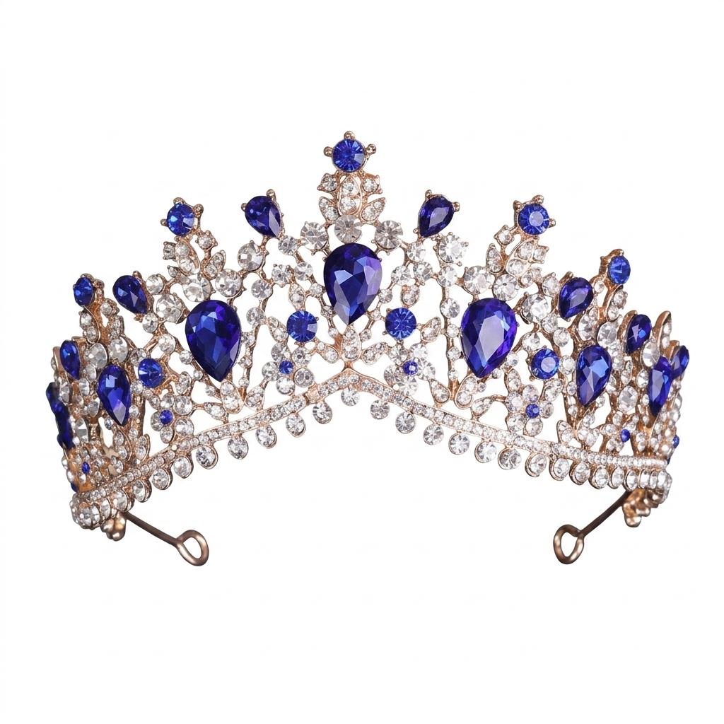 Bridal Alloy Elegant Rhinestone Crown For Wedding Party