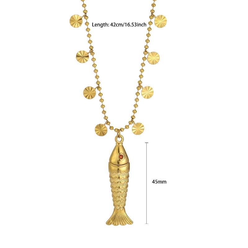 

2025 Ожерелье Рыба Нержавеющая сталь Модный Металл Ювелирные изделия Модный Чокер Женские Аксессуары Подарок Колье Pez