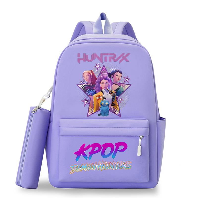 Kpop Demon Hunters Schoolbag Backpack for Student Teenager Rucksack Girl Casual Kawaii School Bag Travel Knapsack Mochila Present