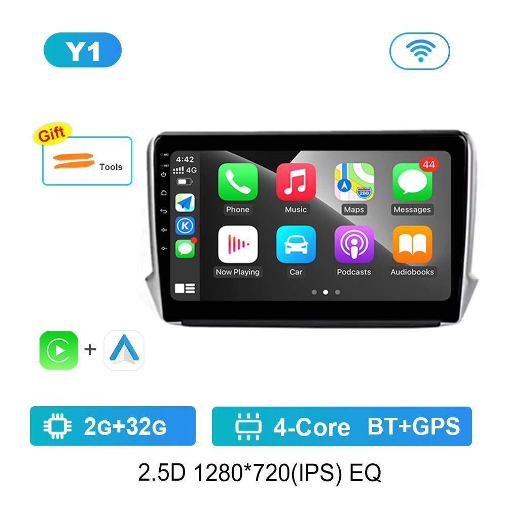 

Car Radio Multimedia Player Android System for Peugeot 2008 208 Series 2012 - 2018 GPS Navigation WiFi DSP Stereo Carplay BT 4G