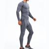 Men's Quick-Dry Sports Fitness Set: Breathable Long Sleeve Top & High Elastic Pants for Basketball, Running, Football & Training